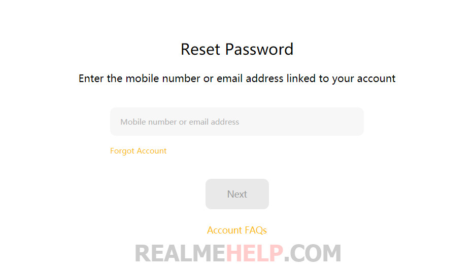 что делать, если забыл пароль от аккаунта Realme
